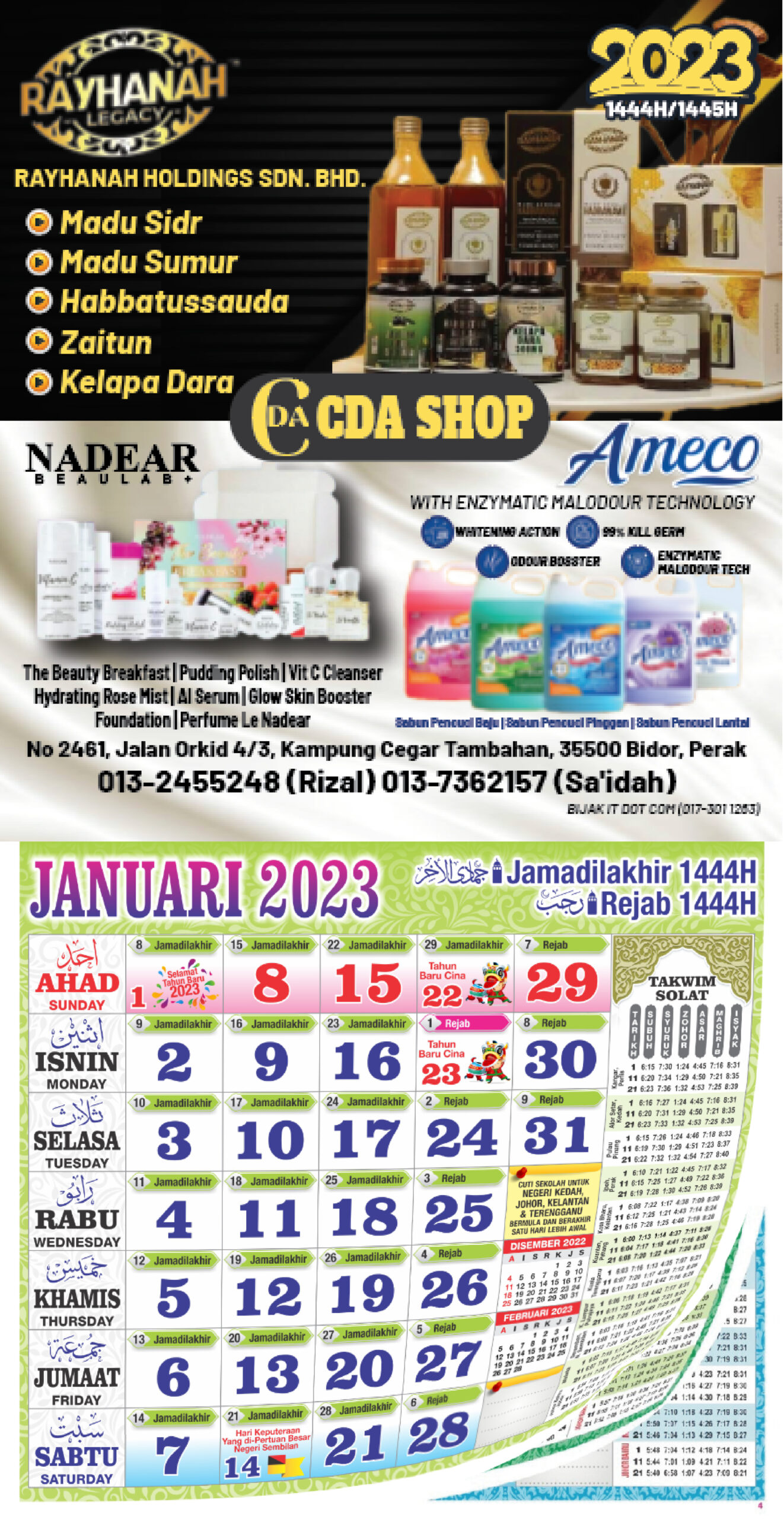 Kalendar Mini Cda Shop Kalendar Mini Cda Shop