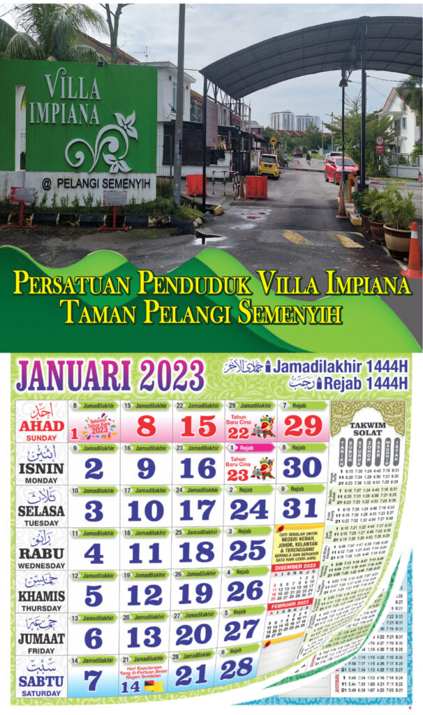Kalendar Villa Impiana 01